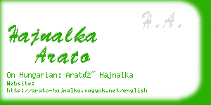 hajnalka arato business card